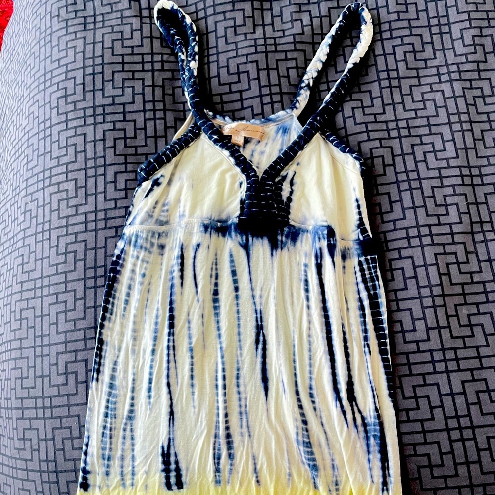 Tye dye beach dress coverup- vintage Haus